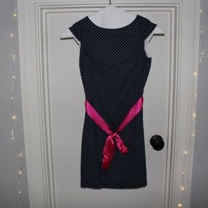 navy and pink girls dress (size 12 kids)